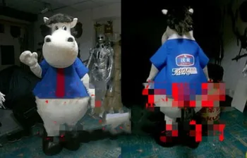

New Top Sale Halloween Fursuit White Hippo Mascot Costume Cosplay Party Clothing Carnival Unisex Hallowen Cosplay Gift