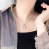 Punk Rock Hip Hop Key Padlock Pendant 925 Sterling Silver Necklace Women Charm Chain Necklaces Trendy Jewelry Wedding Gifts 4