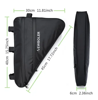 

Large Bicycle Triangle Bag Bike Frame Front Tube Bag Waterproof Cycling Bag Pannier Ebike Tool Bag Accessories X791