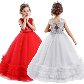 

Backless Elegant Girls Dress For Weddings Girl Evening Long Lace Dresses Communion 2020 Pink Princess Pageant Party Gowns 6 14 Y