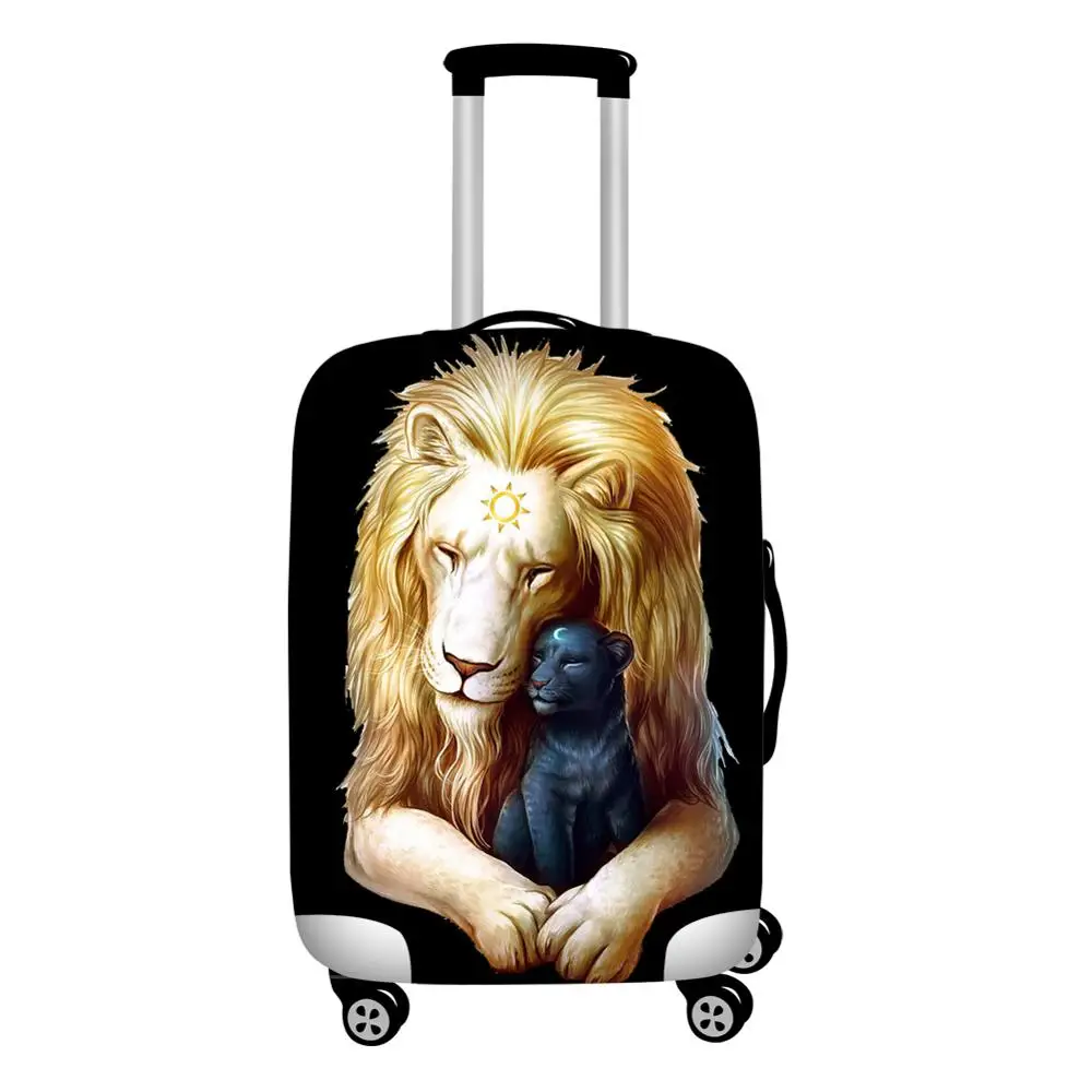 Эластичный Защитный чехол с принтом льва для багажа 18 ''-32'', чемодан на колесиках, защита от пыли, багажная тележка, чехол для путешествий, аксессуары - Цвет: YY1347