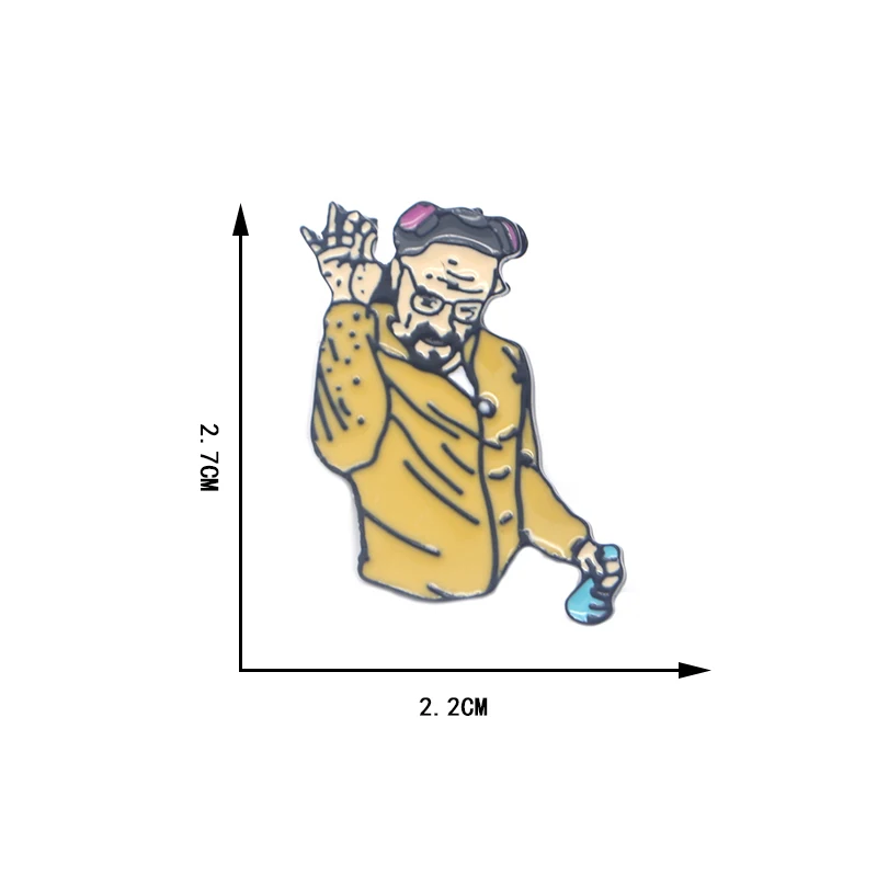 

20pcs/lot Classic Salting Action Enamel Pins Breaking Bad Brooches for Boys Girls Hat/bag Pins Denim Jacket Oil Drop Badge D132