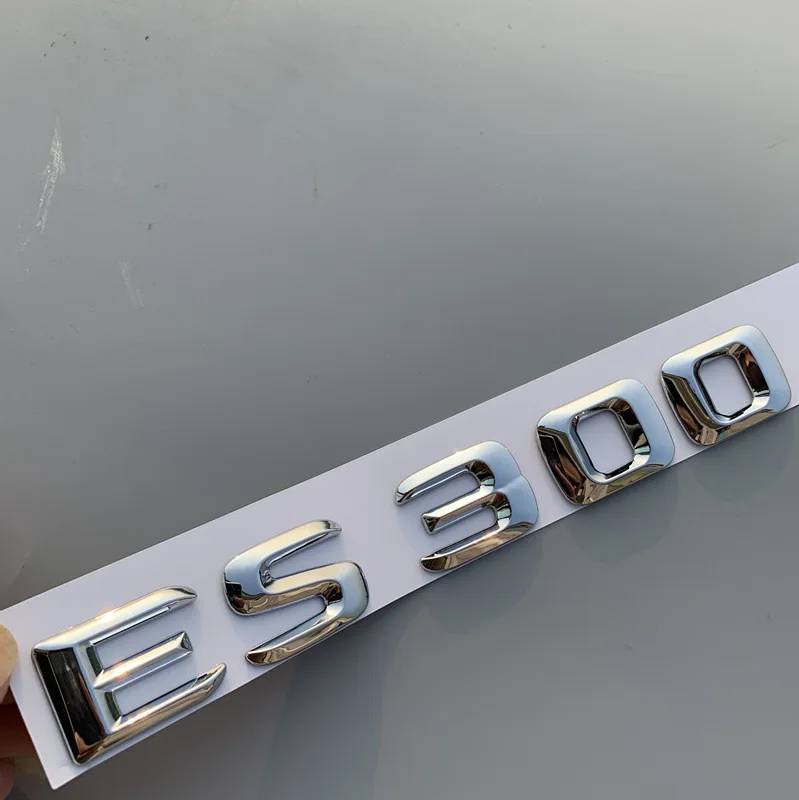 Буквы, цифры эмблема АБС для автомобиль Lexus багажника выгрузки Ёмкость логотип Стикеры ES200 ES260 ES300 ES350 GS300 GS400 IS300 IS350 - Цвет: ES300 Chrome