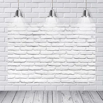 

White Brick Wall Photography Backdrops for Pet Toy Photo Studio Baby Shower Newborn Children Backgrounds Photophone