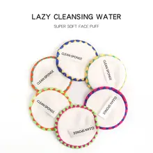 6 шт. двухсторонняя Очищающая пудра для мытья лица слоеная Чистящая губка для лица ватный коврик для снятия макияжа для очистки лица