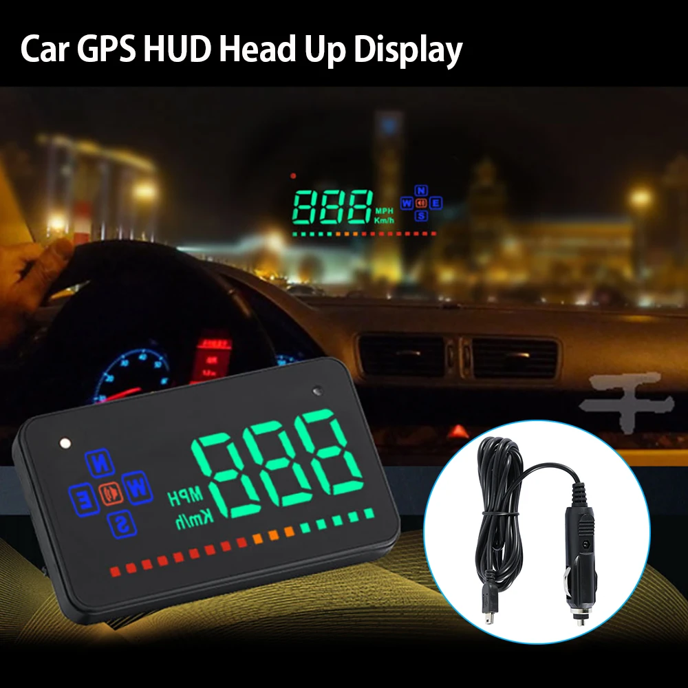 Автомобильный HUD Дисплей со скоростным проектором Цифровой Автомобильный спидометр A2 Электроника дисплей на голову Авто HUD лобовое стекло проектор