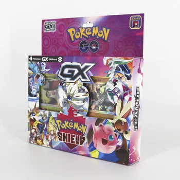 

Takara Tomy Pokemon Card Sword and Shield Collection Shining Box Trainer GX Flash Energy Tag Team 56pcs Cards for Kids