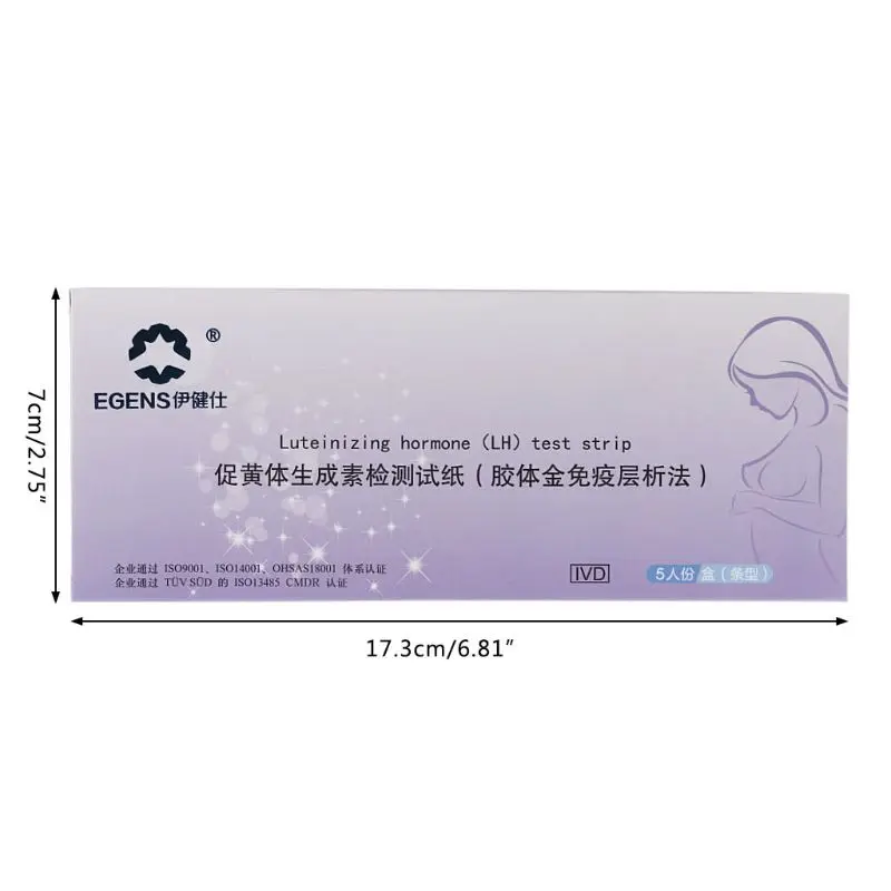 5Pcs Ovulation Test Strip Predictor Fertility Stick Highly Sensitive Accurate Results Automatically Recognizing Fast Convenient 5