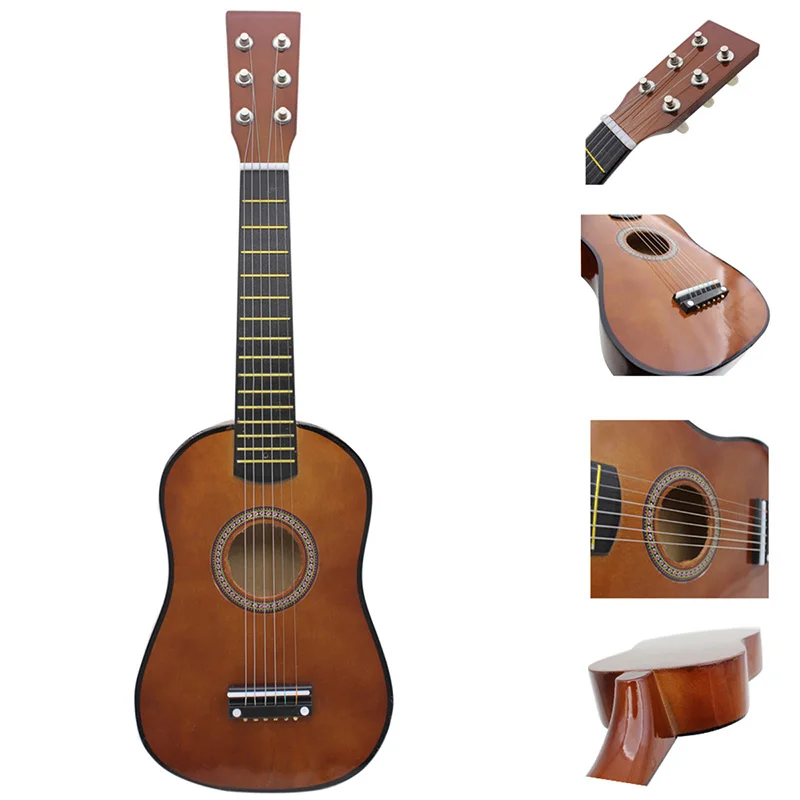 Colorful Guitar 23 Inch Soprano 6 Strings Basswood Beginner Guitar ke + String + Pick Stringed