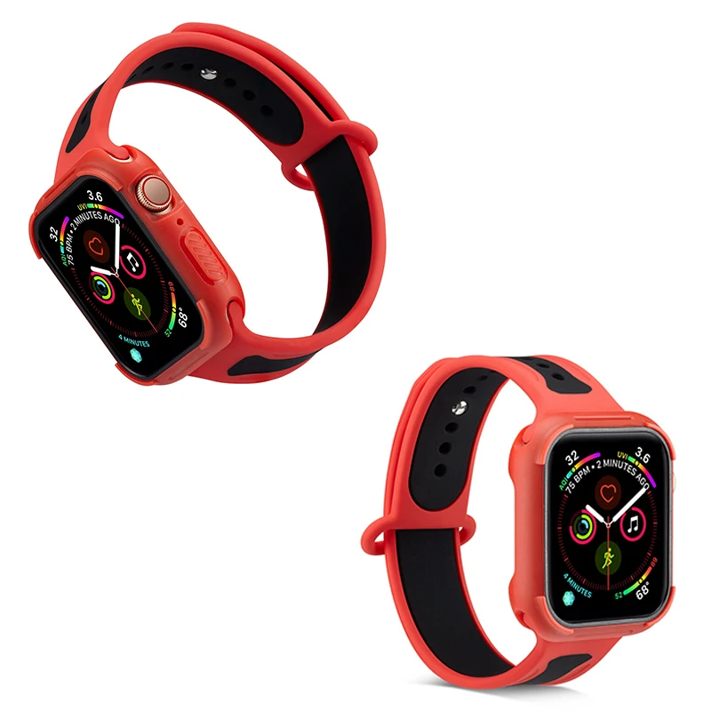 10 Colors Watch Case For Apple Watch Series 54 Double Color Cover Frame Protection Bumper 40mm 5