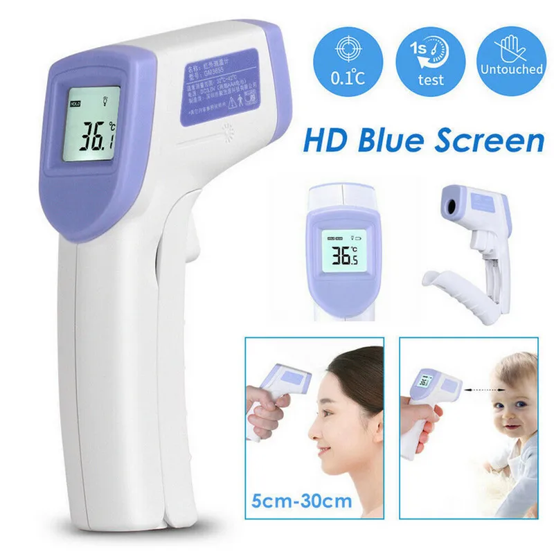 

Digital LCD IR Infrared Thermometer Body Forehead Non-touch Thermometer For Baby Kids Adults Temperature Gun Medical Health Lot