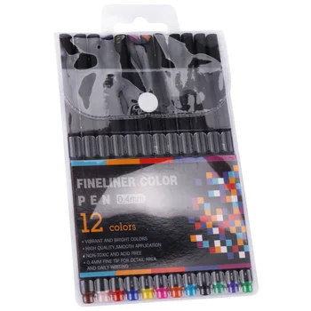 

12pcs Planner Pens Drawing Colored Practical Fineliner Pen Marker Pen Hook Line Pen Journal Pens for Diary Journal