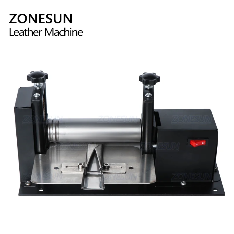 ZONESUN Manual Leather Belt Rolling Machine Shoulder Strap Leather Laminating Folding Machine Edge Sealing Machine-3