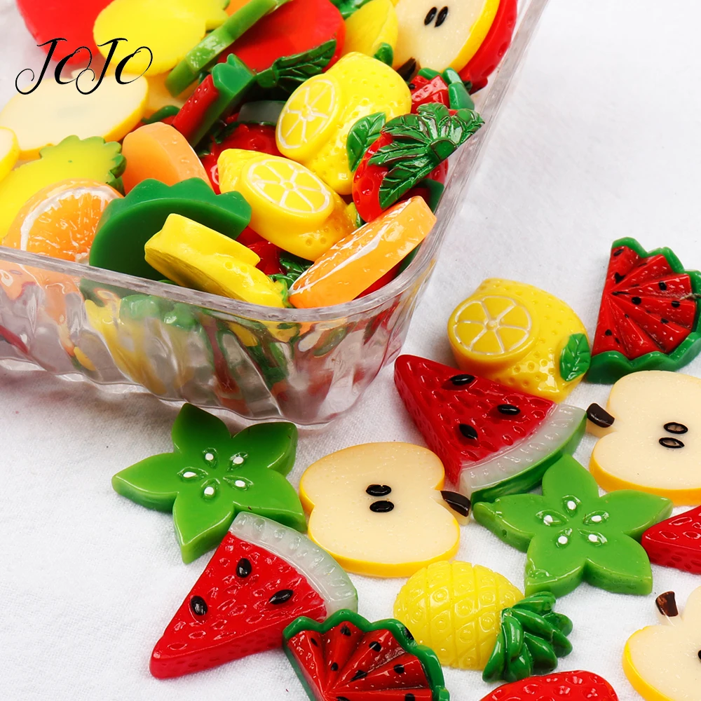 JOJO Луки 10 шт. DIY ремесло поставки фрукты плоское покрытие смолы аксессуары чехол для телефона стикер DIY Волосы Луки Украшение для одежды