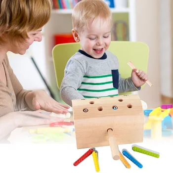 

Catch Bug Game Toys Wooden Magnetic Baby Montessori Early Educational Stunt Model Kids Learning Toy Interactive Toys