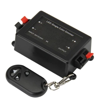 

LEDSingle Color Dimmer 3 Key RF Remote Control Wireless LED Controller 12V 24V DC 8A for SMD 5050 5630 3528 LED Strip Light Rope