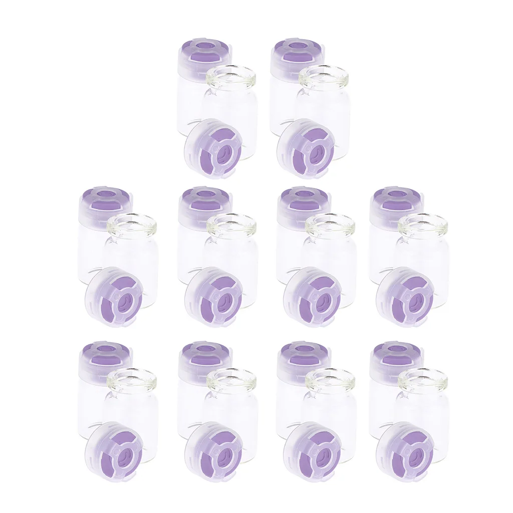 20pcs Empty Sterile Glass Sealed Serum Vials Liquid Containers 5ml