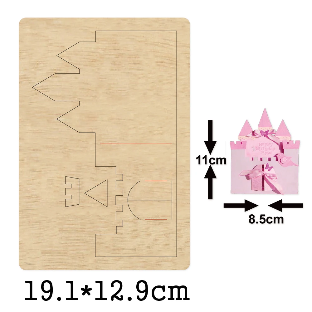 

diy castle cutting dies 2020 new die cut &wooden dies Suitable for common die cutting machines on the market