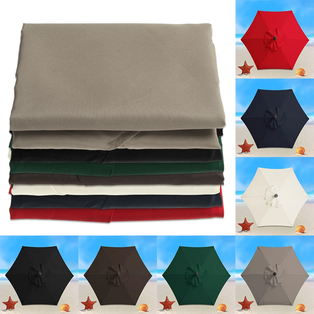 300cm Home Outdoor Umbrella Surface Replacement Rainproof Fabric Garden Parasol Canopy Cover Garden Shade Umbrella Covers