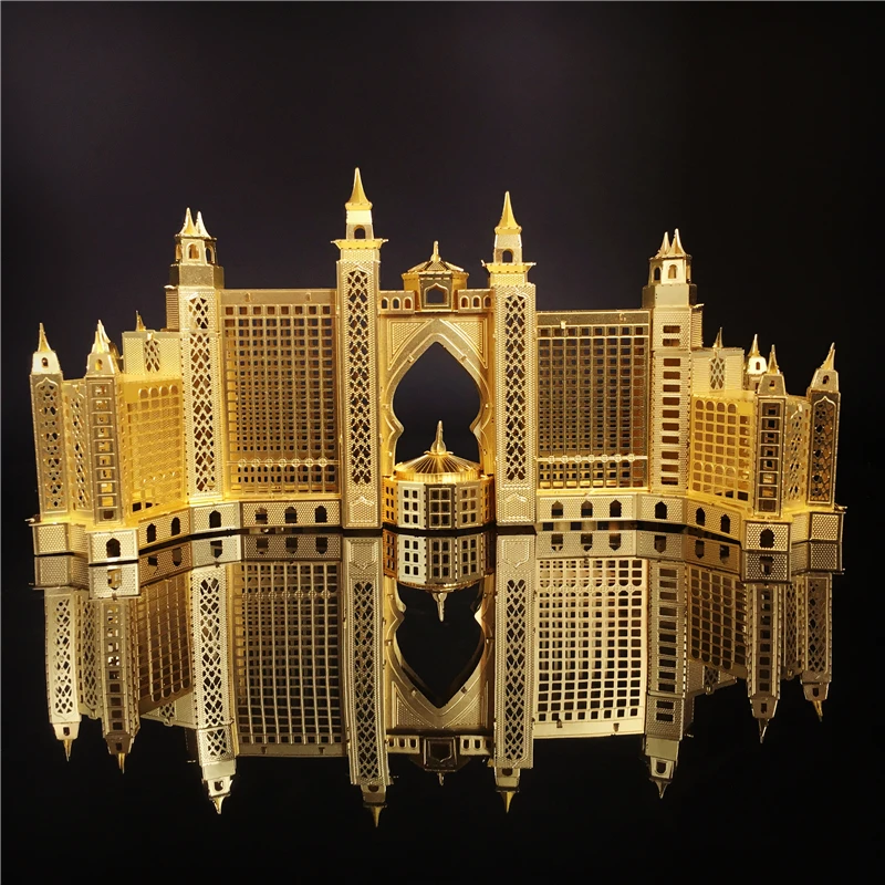 MMZ MODEL NANYUAN 3D Metal puzzle The Atlantis Hotel Dubai architecture Puzzle DIY 3D Laser Cut Model puzzle toys for adult 2