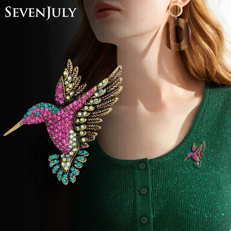 Hummingbird and flower brooches bird jewelry hummingbird jewellery crochet wire brooches