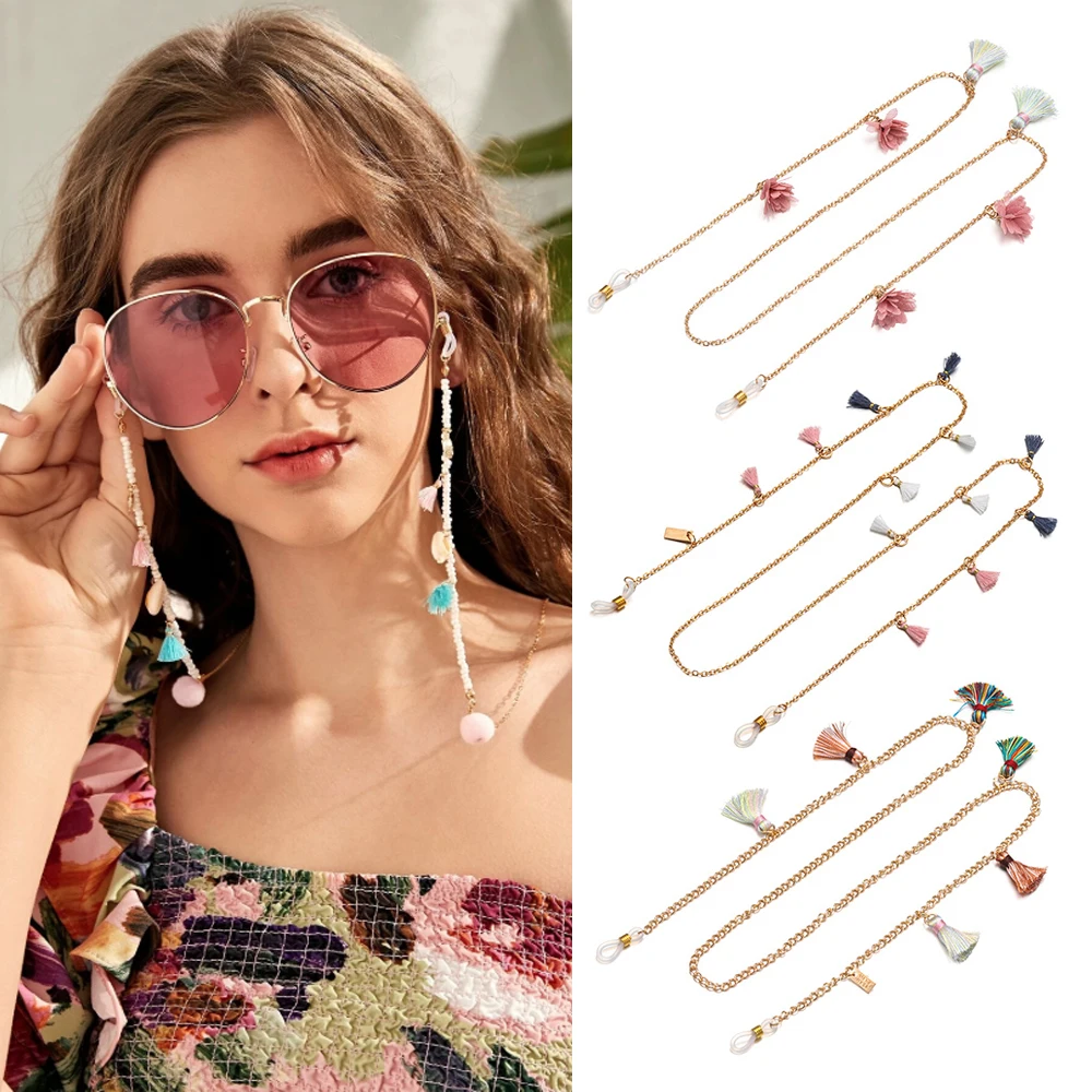 Fashion Pearl Beaded Eyeglasses Chain Mask Hanging Lanyard Holder