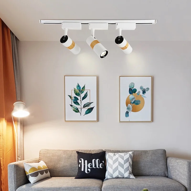 

Hallway Clothing Store Surface Mounted Spotlights Scandinavian Minimalist Wall Track Light Modern Logs Entrance Ceiling Tube Lam