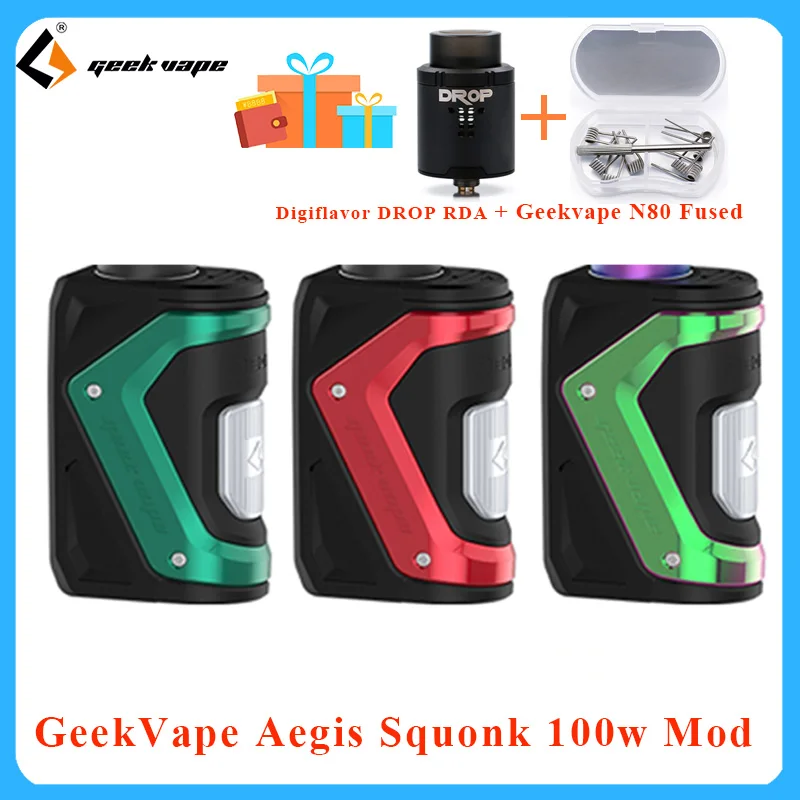 

Free gift GeekVape Aegis Squonk 100W TC Mod 10ml Bottle Vape Mod Vapor electronic cigarette Squonk kit fit RDA vs dovpo topside