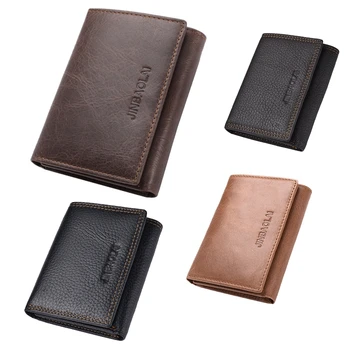 

JINBAOLAI Anti-Theft Multi-Card Position RFID Men's Leather Wallet