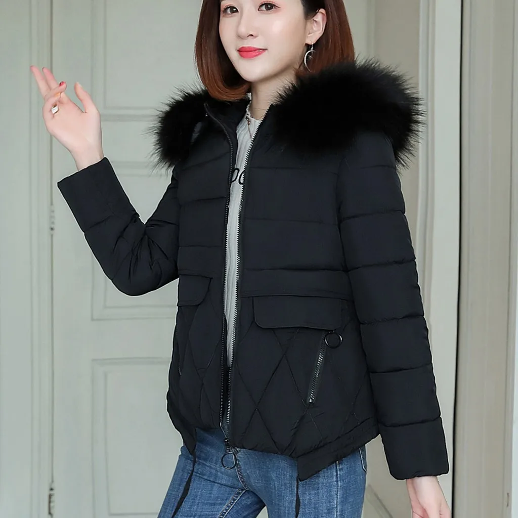 

Parkas basic Winter jackets Female Women Winter Warm Slim Blouse Thick Long Sleeve Blouse Loose Hoodie Coat #D