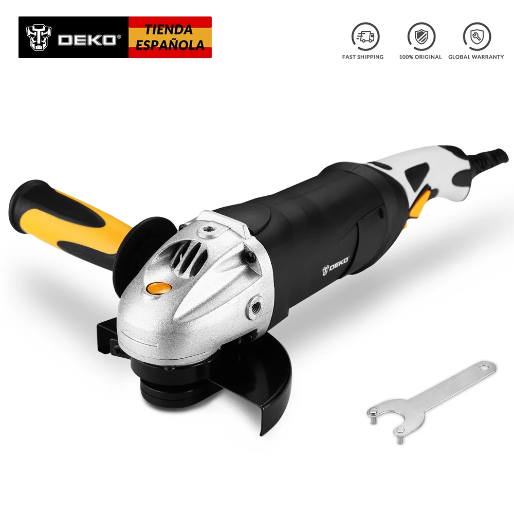 

DEKO 220V 125mm Variable Speed Electric Angle Grinder Machine Angular Power Tool Grinding Cutting Grinding Metal Wood