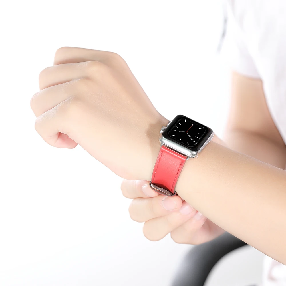 IStrap Fofor Apple Watch Series 5 4 3 2 1 ремешок для iWatch ремень из высококачественной натуральной кожи петля 38 мм/40 мм/42 мм/44 мм