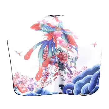 

1pc Apron Lightweight Protective Chinoiserie Durable Colorful Printing Waterproof Haircutting Apron Shawl Hairdressing Cape