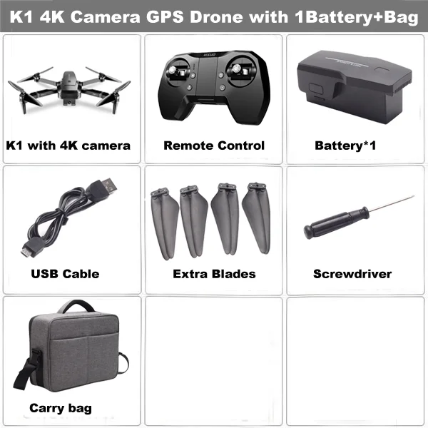 VISUO ZEN K1 gps Дрон с 5G wifi 4K широкоугольная HD FPV двойная камера бесщеточный мотор RC Дрон Квадрокоптер полёт 28 минут VS B4W - Цвет: 4K 1B Bag