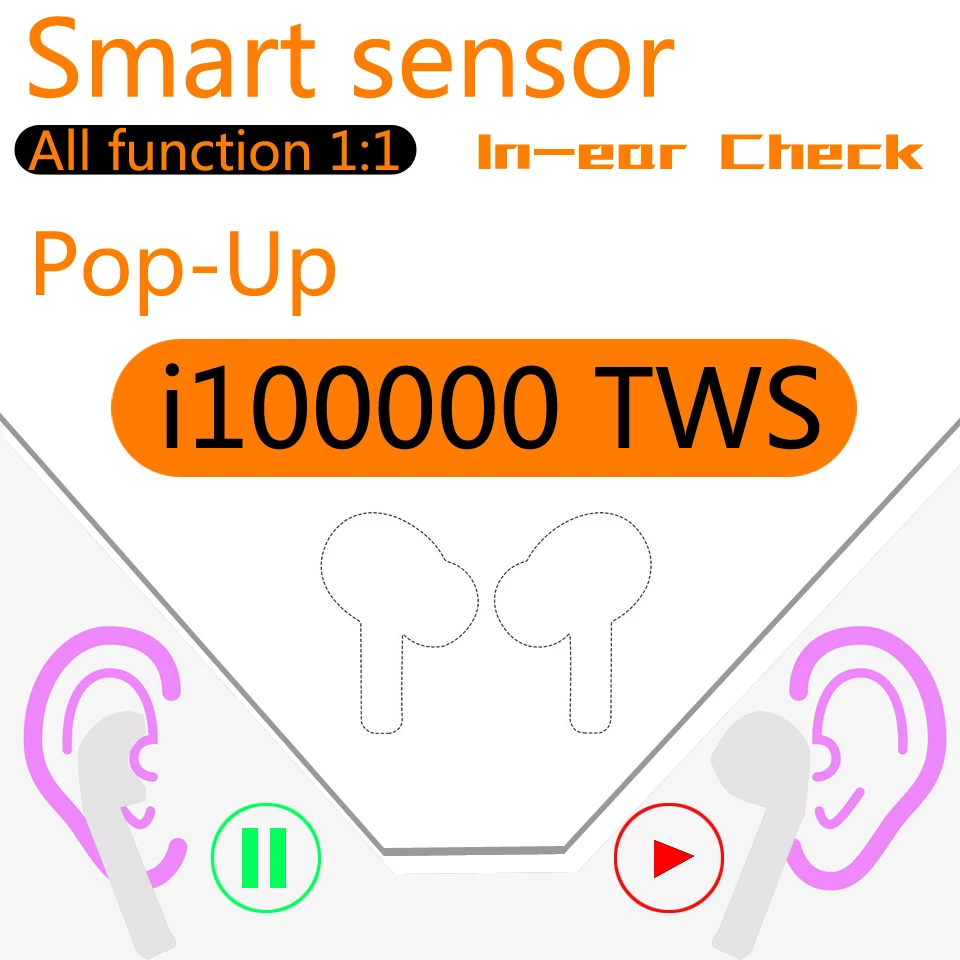 Беспроводная зарядка i10 TWS in ушной Датчик Bluetooth super bass pro3 pro 3 PK pk w1 h1 1536u i10000 i1000 i30 i9000