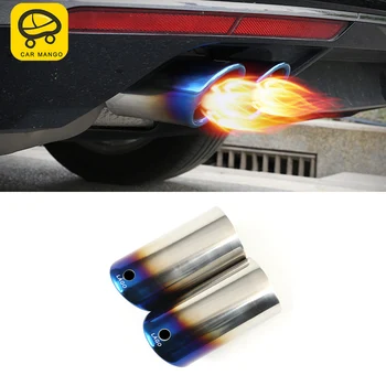 

CARMANGO for VW Volkswagen Passat B8 2017-2019 Car Tail Pipes Exhaust Pipe Silencer Frame Cover Sticker Exterior Accessories