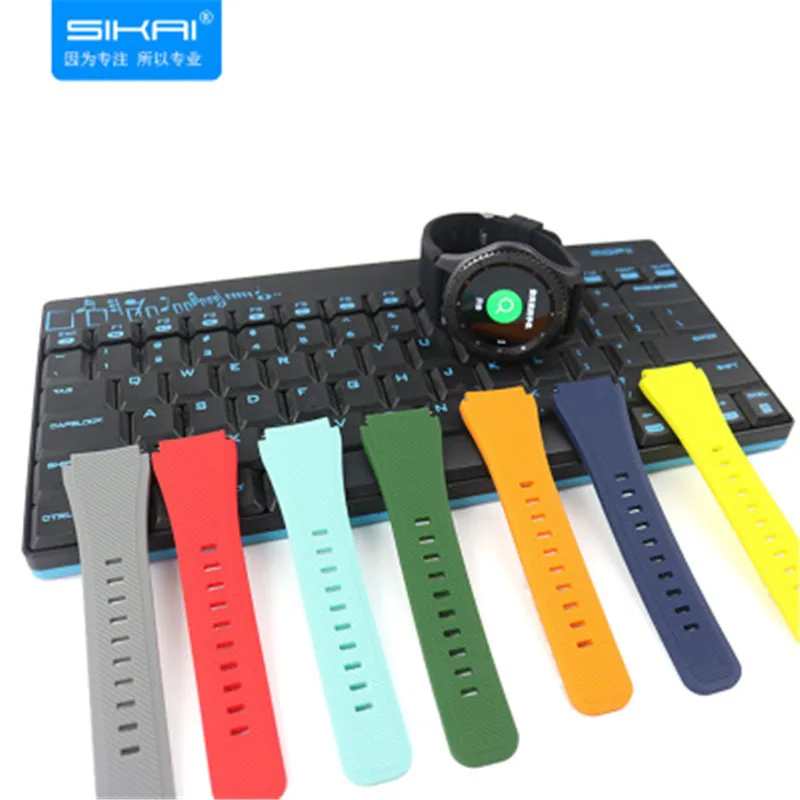 Suitable for Samsung Gear S3 hand strap ticwatch pro Huami 2 watch silicone | Электроника