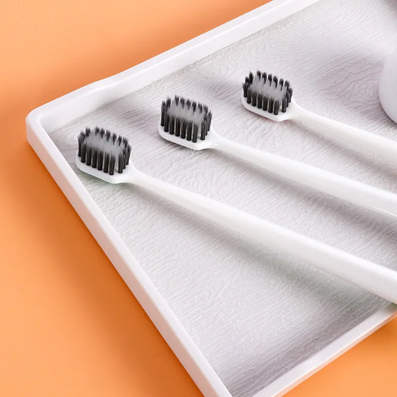 3 шт. Чистящая бамбуковая зубная щетка из древесного угля качество тонкие мягкие волосы Экологичная щетка для ухода за полостью рта семейный набор взрослых на заказ