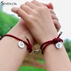 2 pièces/ensemble personnalisé 26 lettres charme couple Bracelet mode coeur aimant attirer tressé corde bracelets pour femmes hommes en gros