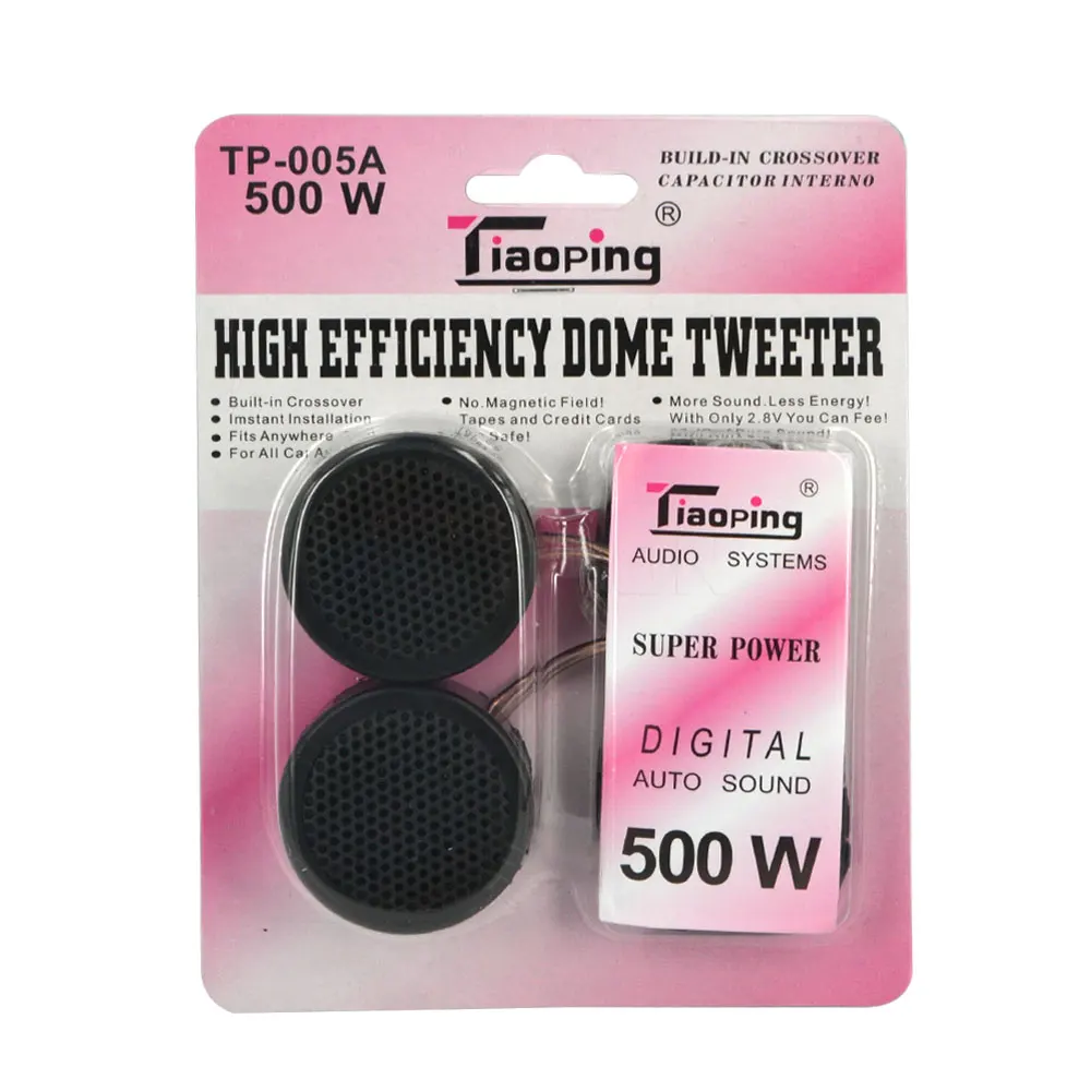 Universal Black 500W Car Mini Dome Tweeter Loudspeaker High Pitch speaker Super Power music Audio Auto Sound for Automobile