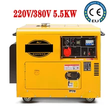 220V/380V 5.5KW Diesel Generator 16L Double-voltage&Low Noise Diesel Electric Generator With Air-Circuit Breaker Protecting