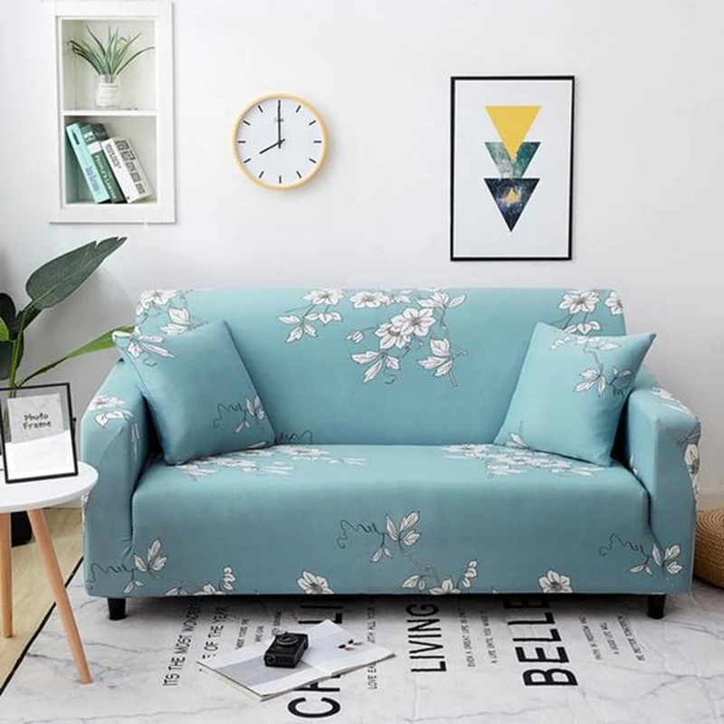 Stretch Slipcovers Sectional Elastic Stretch Sofa Cover for Living Room Couch Cover L shape Armchair Cover Single/Two/Three/Four - Цвет: 4 seats