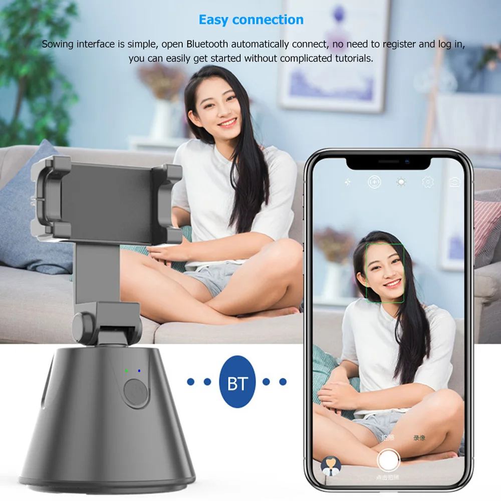 

360 Rotation Selfie Stick Smart Portable Cellphone Mount Apai Genie Camera Gimbal Face Tracking Stand Support for PTZ live video