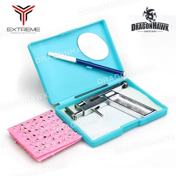

Steel Ear Tattoo Body Piercing Gun 98 pairs of silver studs