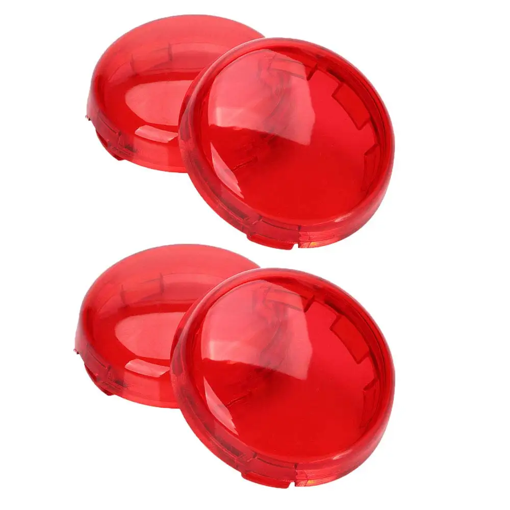 

4 PCS Red Turn Signal Lens Covers Lenses for Harley-Davidson Touring Sportster XL 883 1986-2015