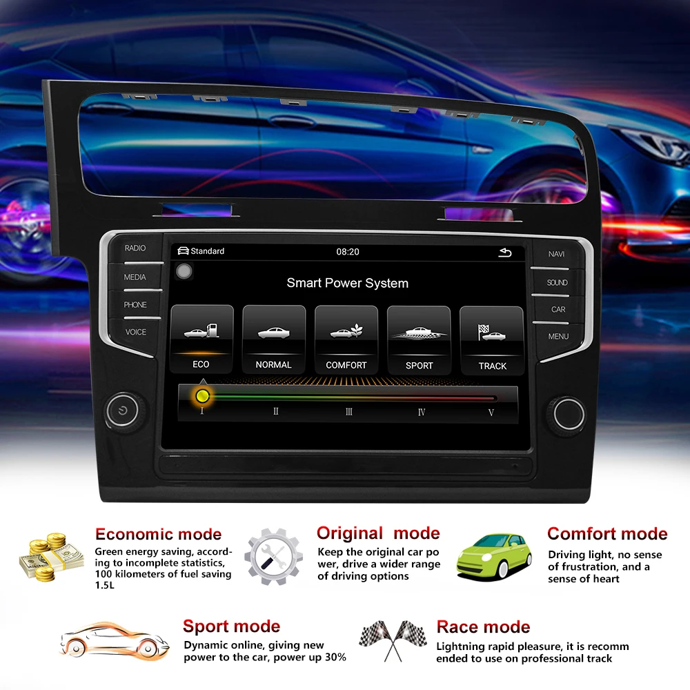 Автомобильный Радио Навигатор Автомобильный мультимедийный Видео android 8,1 автомобильный dvd для Volkswagen Golf 7- " 8 ядерный 2G/32G Автомобильный Радио gps