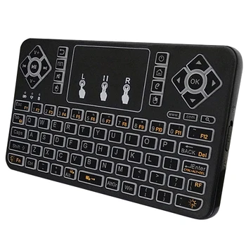

2.4GHz Bluetooth Mini Battery Powered Universal With Touchpad Handheld Remote Colorful Backlight Multifunction Wireless Keyboard