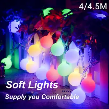 

4M LED Ball Lights Starry Fairy String Lights for Bedroom Garden Wedding Party RGB Warm White 220V EU Plug 110V US Plug