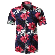  The most fashionable Hawaiian Beach shirt with pineapple pressed men's shirt 