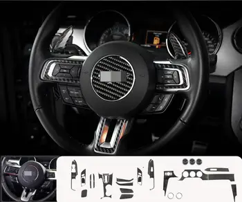 

For Ford Mustang 2015 2016 2017 Car Central Console Dashboard Cover Air Outlet Panel Cover Gear Panel Carbon Protect Stickers